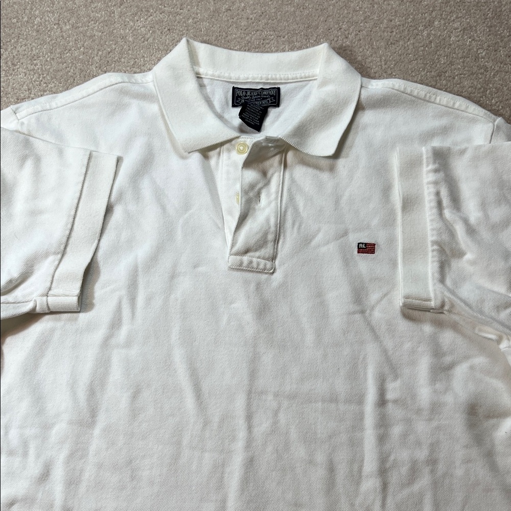 Ralph Lauren Men's White Polo Shirt large like new